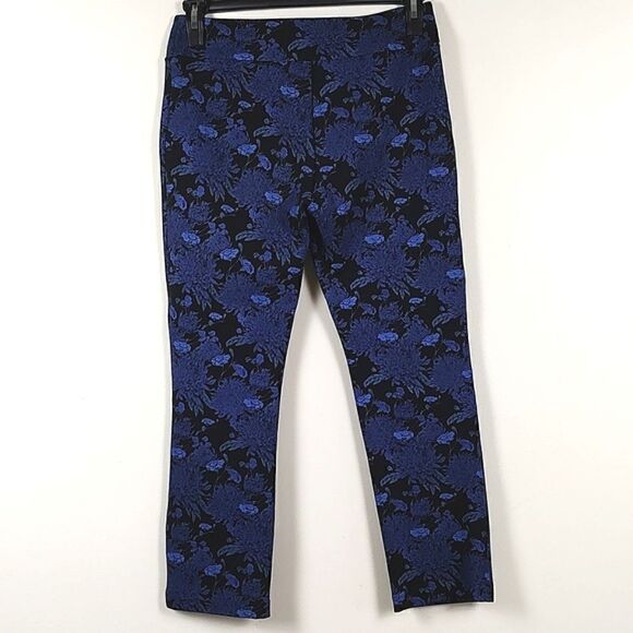 Soft Surroundings Blue Floral Legging Pants Size SP - Picture 9 of 11